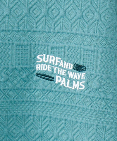 SURF＆Palms Soft Jacquard Zip Up Hoodie for Men
