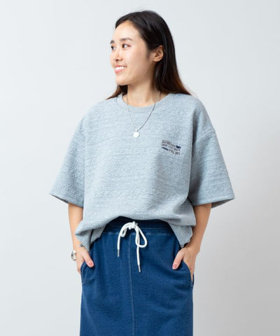 SURF＆Palms Stretch Jacquard Texture T-Shirt Tops by Kahiko - Ametsuchi