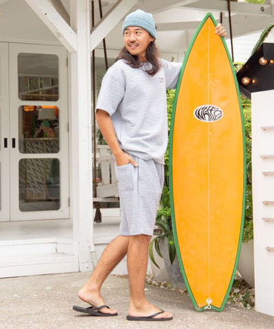 SURF＆Palms Textured Jacquard Relaxed Shorts for Men