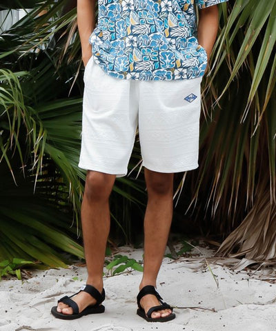 SURF＆Palms Textured Jacquard Relaxed Shorts for Men