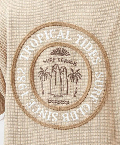 SURF＆Palms Waffle T-shirt Dress