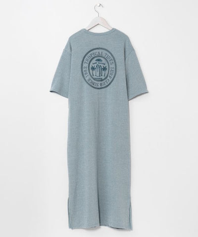 SURF＆Palms Waffle T-shirt Dress