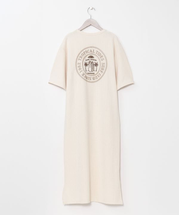SURF＆Palms Waffle T-shirt Dress