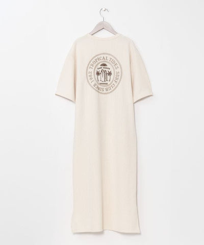 SURF＆Palms Waffle T-shirt Dress