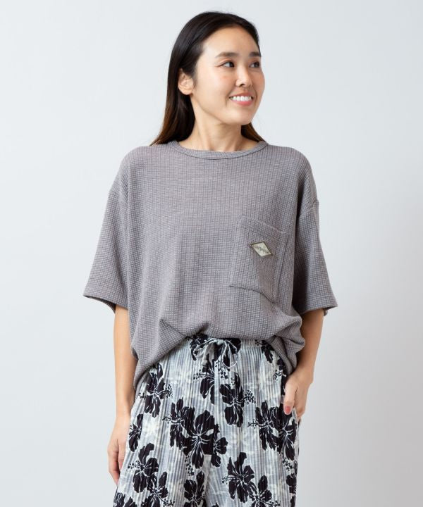 SURF＆Palms Men's Waffle T-shirt Tops by Kahiko - Ametsuchi