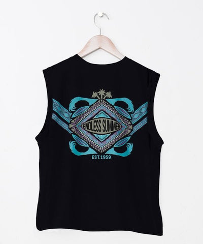 Vintage Print Quick Dry Top Tops by Kahiko - Ametsuchi