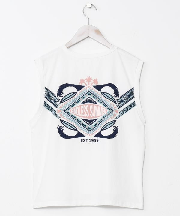 Vintage Print Quick Dry Top Tops by Kahiko - Ametsuchi