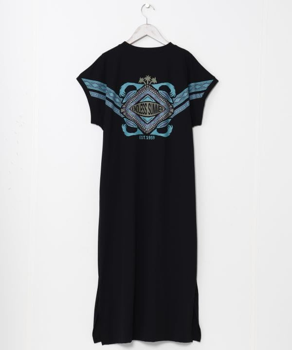 Vintage Print Quick Dry Dress Dresses by Kahiko - Ametsuchi