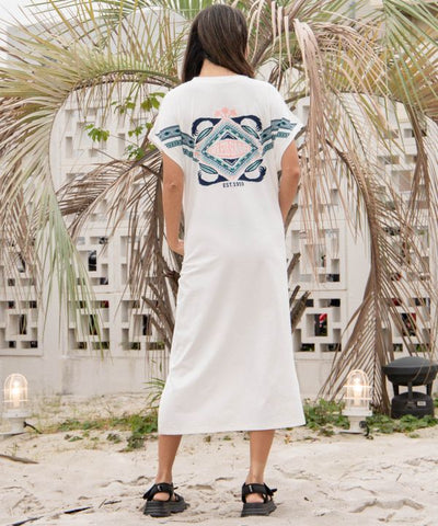 Vintage Print Quick Dry Dress Dresses by Kahiko - Ametsuchi