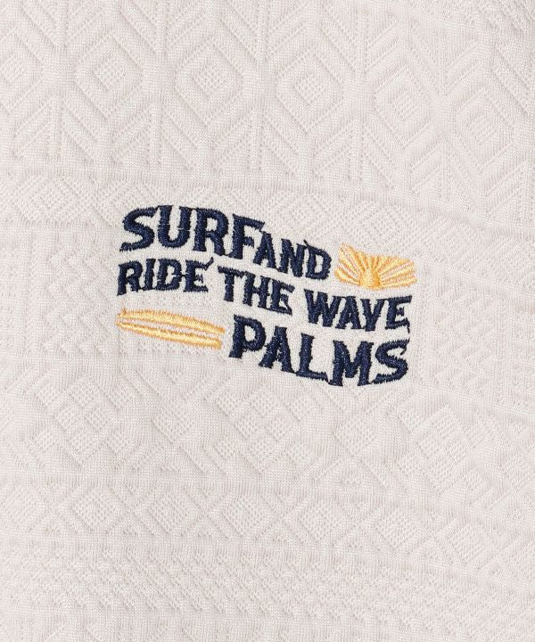 SURF＆Palms Puff Jacquard Sleeveless Top Tops by Kahiko - Ametsuchi