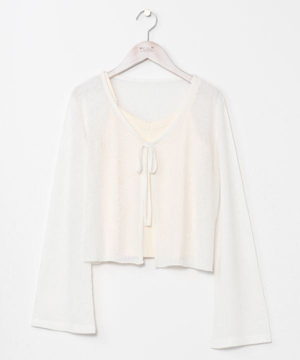 Summer Cardigan Camisole Layer Set Tops by Kahiko - Ametsuchi