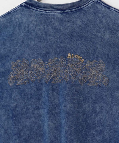 Men’s Hibiscus Embroidery Long Sleeve Tops by Kahiko - Ametsuchi