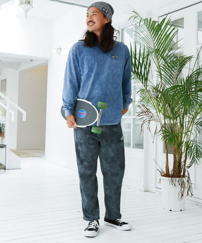 Men’s Hibiscus Embroidery Long Sleeve Tops by Kahiko - Ametsuchi