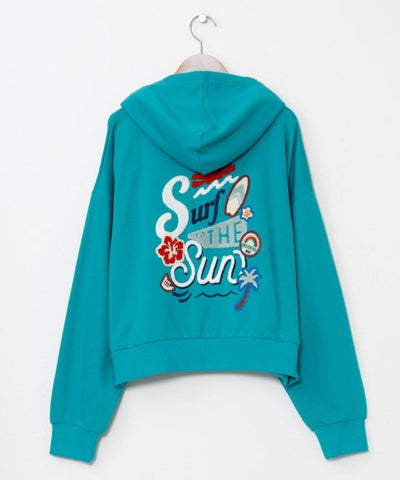 Chenille Cropped Hoodie