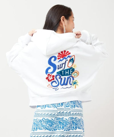 Chenille Cropped Hoodie