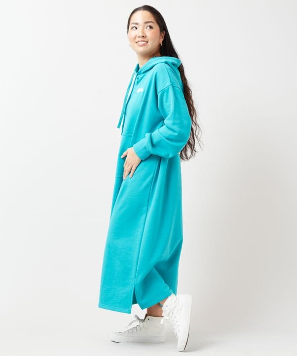 ankle length hoodie dress Hoodie Long Dress Chocolate DF