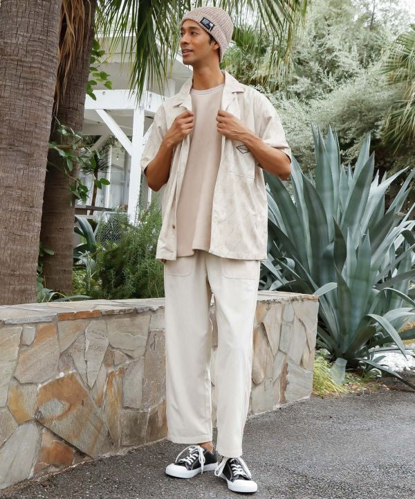 SURF＆Palms Embroidered Corduroy Ethnic Shirt Tops by Kahiko - Ametsuchi