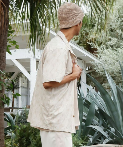 SURF＆Palms Embroidered Corduroy Ethnic Shirt Tops by Kahiko - Ametsuchi