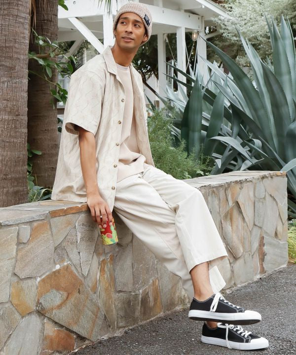 SURF＆Palms Embroidered Corduroy Ethnic Shirt Tops by Kahiko - Ametsuchi