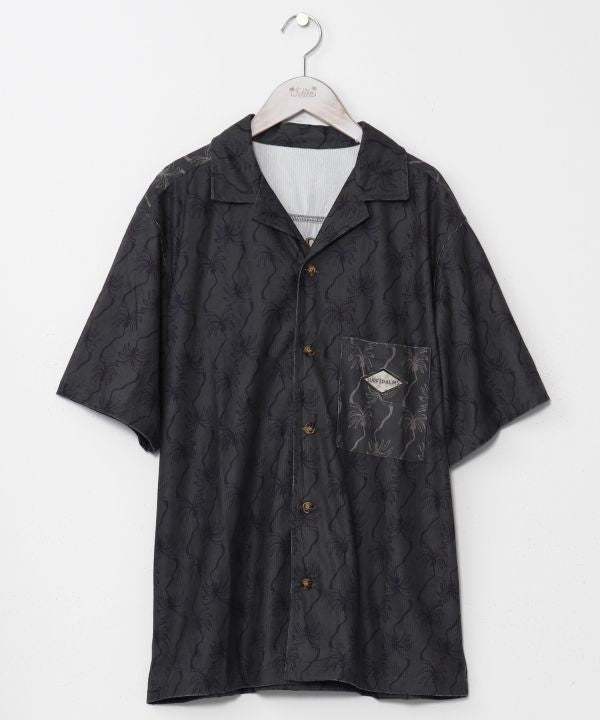 SURF＆Palms Embroidered Corduroy Ethnic Shirt Tops by Kahiko - Ametsuchi