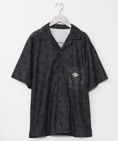 SURF＆Palms Embroidered Corduroy Ethnic Shirt Tops by Kahiko - Ametsuchi
