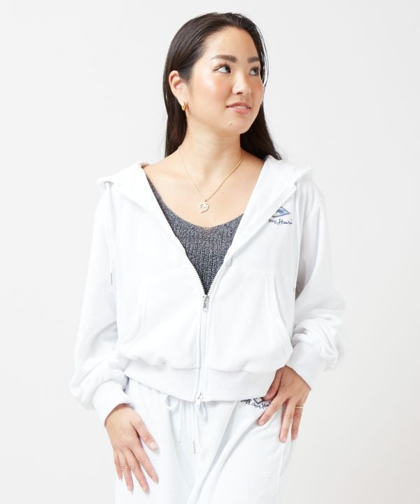 SURF＆Palms Soft Pile Zip Up Hoodie