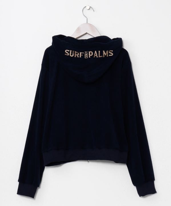 SURF＆Palms Soft Pile Zip Up Hoodie