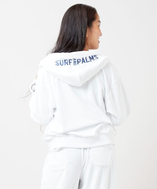 SURF＆Palms Soft Pile Zip Up Hoodie