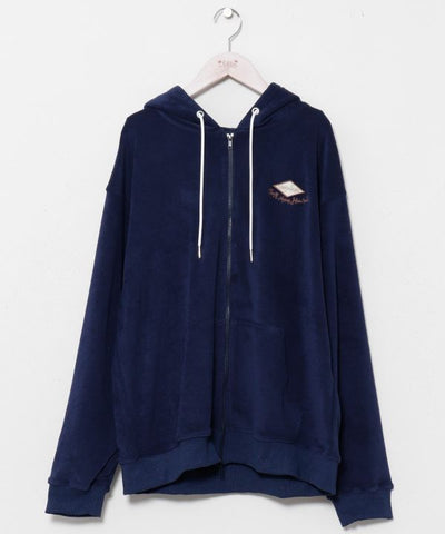 SURF＆Palms Soft Pile Zip Up Hoodie for Men