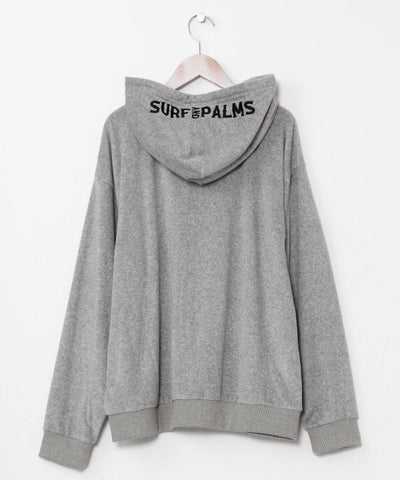 SURF＆Palms Soft Pile Zip Up Hoodie for Men