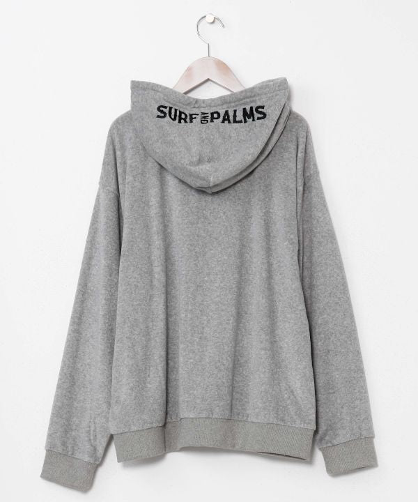 SURF＆Palms Soft Pile Zip Up Hoodie for Men