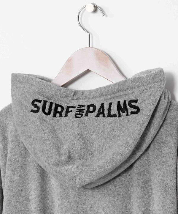 SURF＆Palms Soft Pile Zip Up Hoodie for Men
