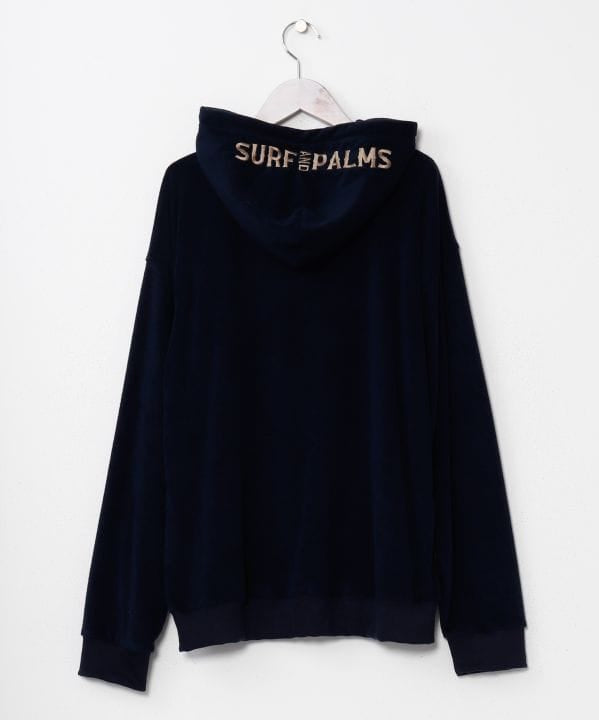 SURF＆Palms Soft Pile Zip Up Hoodie for Men