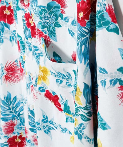 Botanical Print Men Aloha Shirt