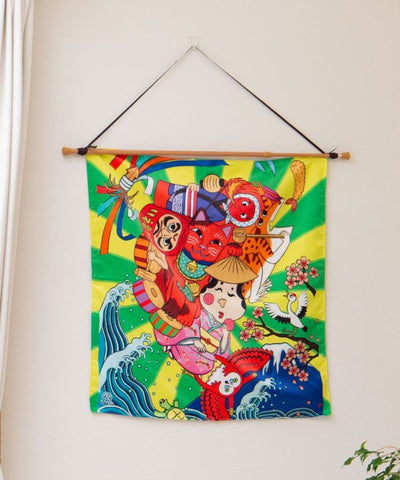 Kaya x Suzuki Hyottoko Water Repellent Furoshiki by Kaya - Ametsuchi