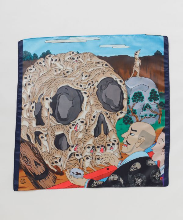 Kaya x Suzuki Hyottoko Water Repellent Furoshiki by Kaya - Ametsuchi