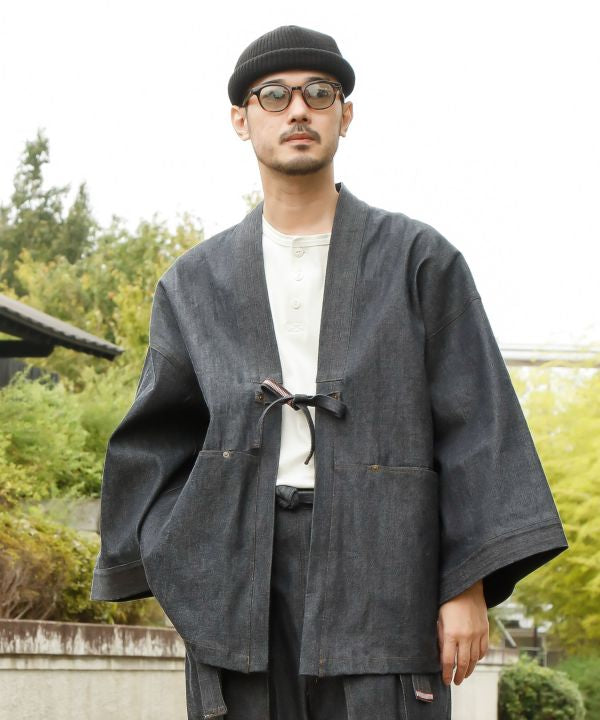 IJOU - Okayama Denim Noragi Work Jacket Cardigans & Outerwear by Kaya - Ametsuchi