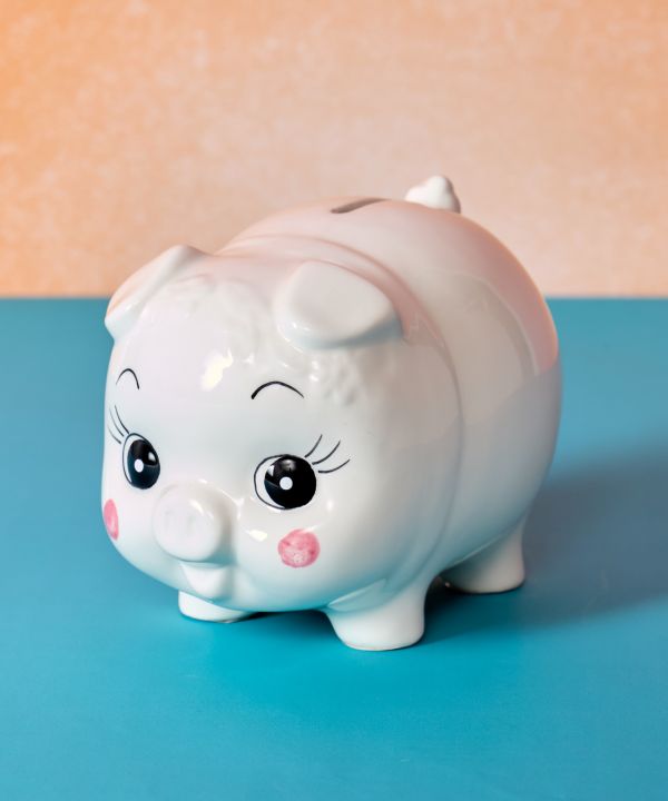Seto Ware Buta-Chan Piggy Bank - White
