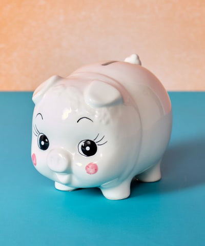 Seto Ware Buta-Chan Piggy Bank - White