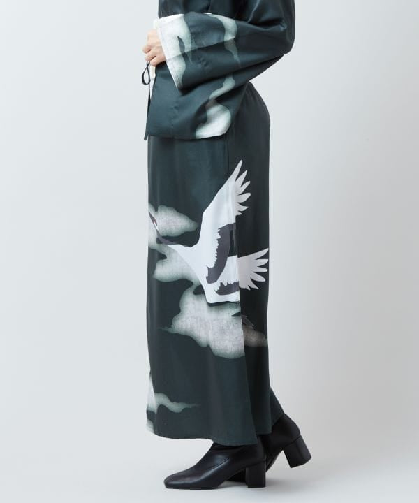 KAKUJU Skirt with Obi Belt Skirts by Kaya - Ametsuchi