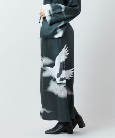 KAKUJU Skirt with Obi Belt Skirts by Kaya - Ametsuchi