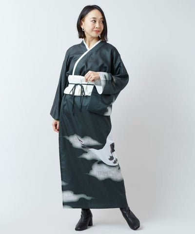 KAKUJU Skirt with Obi Belt Skirts by Kaya - Ametsuchi