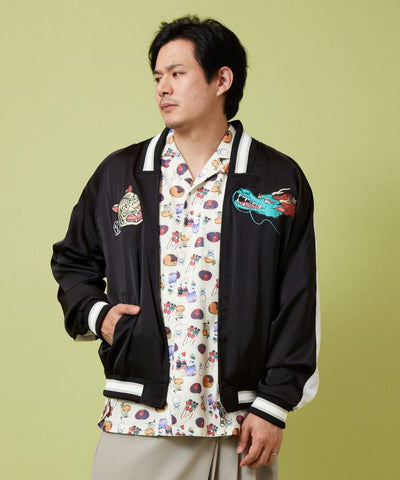 Kaya x Suzuki Hyottoko Reversible Jacket - L Cardigans & Outerwear by Kaya - Ametsuchi