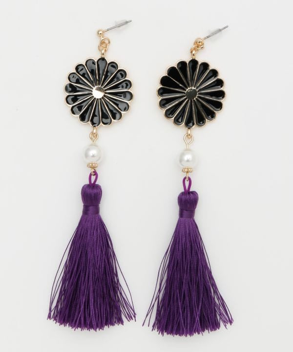 KIKUHANA - Tassel Earrings Earrings by Kaya - Ametsuchi
