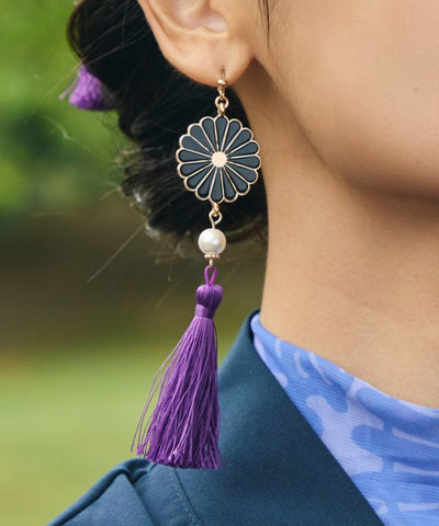 KIKUHANA - Tassel Earrings Earrings by Kaya - Ametsuchi