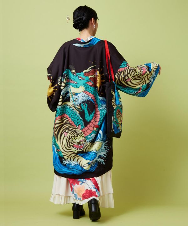 Kaya x Suzuki Hyottoko Reversible Haori Cardigans & Outerwear by Kaya - Ametsuchi