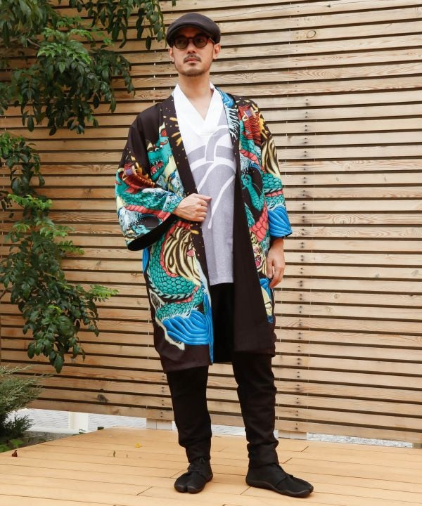 Kaya x Suzuki Hyottoko Reversible Haori Cardigans & Outerwear by Kaya - Ametsuchi