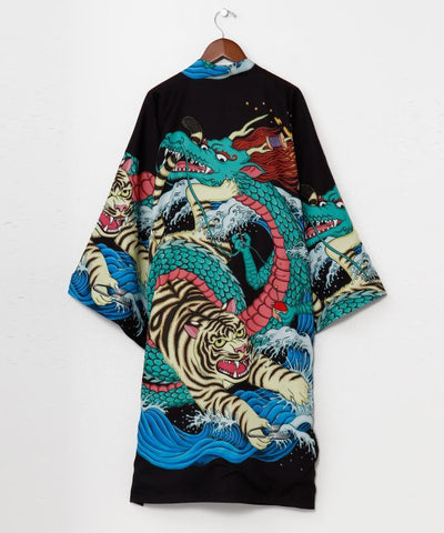 Kaya x Suzuki Hyottoko Reversible Haori Cardigans & Outerwear by Kaya - Ametsuchi