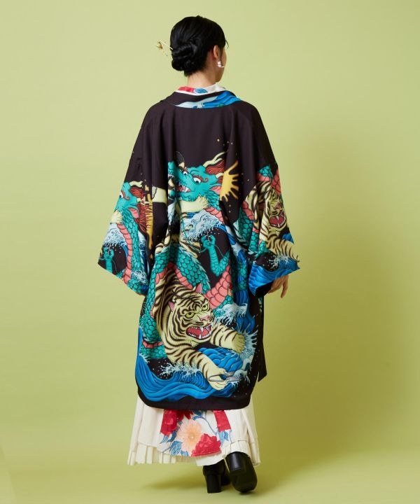 Kaya x Suzuki Hyottoko Reversible Haori Cardigans & Outerwear by Kaya - Ametsuchi