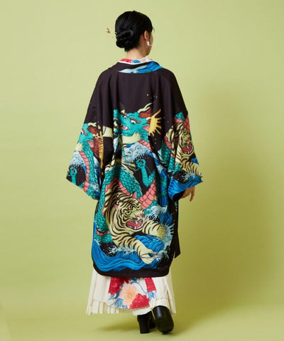 Kaya x Suzuki Hyottoko Reversible Haori Cardigans & Outerwear by Kaya - Ametsuchi